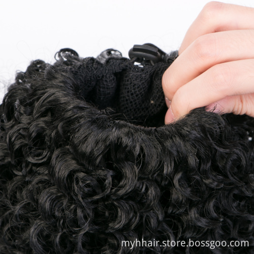 Chignon Curly Ponytail Hairpiece With Rubber 10 Inch crochet braid band hair Synthetic Ponytail Hair Extension with Clip-in